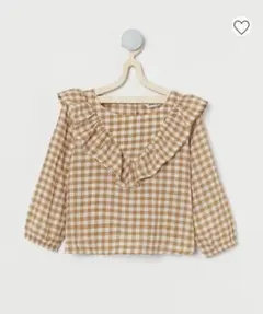 H&M Kids Exclusive ラッフルコットンブラウス ギンガム