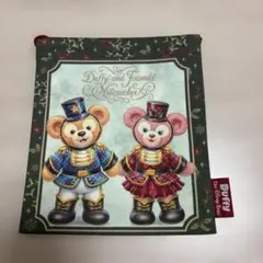 新品未使用ダッフィーとフレンズ ポーチ クリスマス巾着