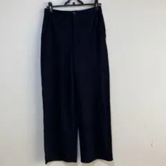 【ＧＵ】ブラックワイドパンツ レディース シンプルきれいめ 黒パンツ ＸＬサイズ