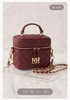 Darich 【ゴールドパーツ】キルティングスクエアミニバッグ BRD