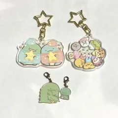 すみっコぐらし アクリルキーホルダー めじるしメタルチャーム とかげ みにっこ
