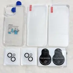❣️iPhone 15クリアケース1 ガラスフィルム2 カメラフィルム2