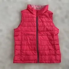 UNIQLO キッズ ダウン入り中綿ベスト ピンク 140cm