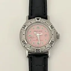 SEIKO　動作品　ALBA　アクアギア 　ピンク文字盤　レディース腕時計