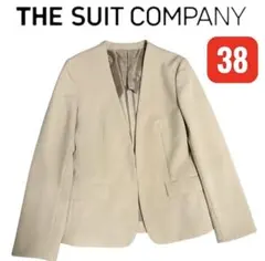 美品　THE SUIT COMPANY she ノーカラージャケット 38
