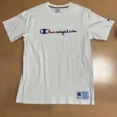 Champion ロゴ刺繍 クルーネックTシャツ ホワイト L