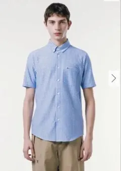 LACOSTE ギンガムチェック 半袖シャツ 新品　メンズ