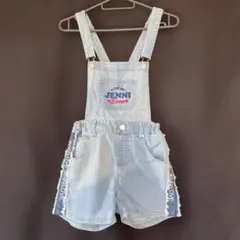 JENNI オーバーオールショートパンツ ライトブルー　160cm