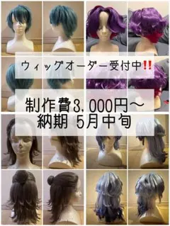 サンプル随時更新❗️コスプレ ウィッグ制作 オーダー受付　見積もり無料