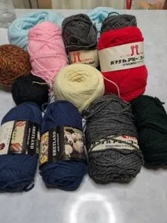 多色毛糸セット 11個