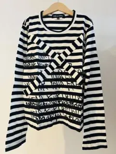BLACK COMME des GARÇONS ボーダーロンT y2k - メルカリ