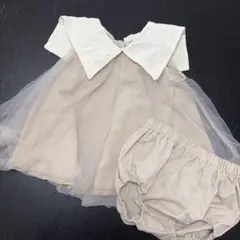 아기 설정 베이지 튤 프릴