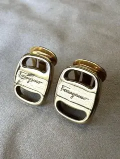 【美品】Ferragamo フェラガモ ゴールド ヴァラ ロゴ イヤリング