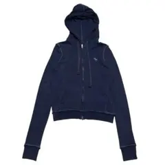 A＆F Y2K ジップパーカー スリムフィット ダメージ加工 平成 アバクロ