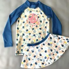 PETIT BATEAU 花柄ラッシュガードセット 女の子