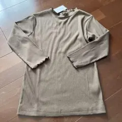 anna alice リブ編みフリル長袖カットソー　M