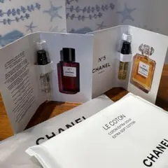 【サンプルセット】シャネル N°1ボディミスト&N°5 ヴァポリザター&コットン