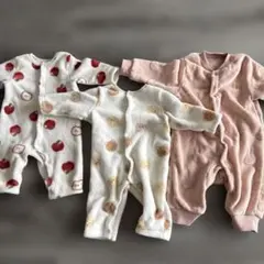 フリースロンパース 70 80サイズ 3枚セット