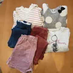 女の子 セットアップ 秋冬用 まとめ売り ６点 120センチ