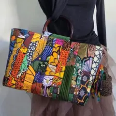 アフリカ布✤トートバック✤パッチワークトートバック