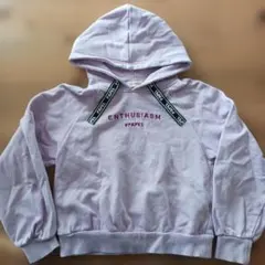 薄紫 フード付きトレーナー