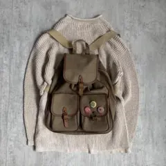 00s vintage ミリタリーリュック カーキ キャンバス アメカジ y2kのサムネイル