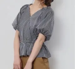 ロペピクニック　半袖ストライプシャツ　38