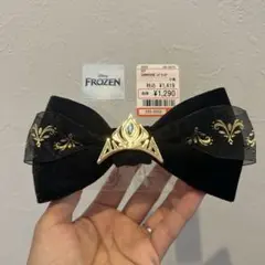 Disney Frozen ブラックリボンヘアアクセサリー