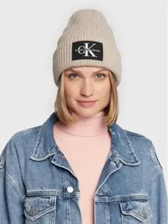 【新品未使用】CK カルバンクライン ニットキャップ ニット帽 ロゴ入
