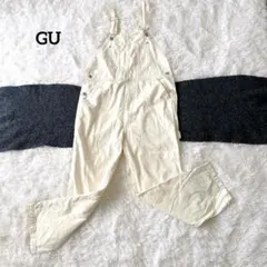 ジーユー デニムオーバーオールNT+E メンズ 白系 S カジュアル