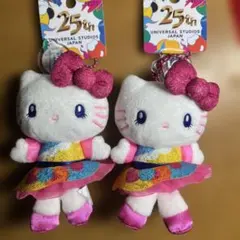 限定 ハローキティUSJ 25周年 マスコットキーチェーン