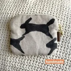 ミナペルホネン　ハンドメイド　　ミニポーチ　うさぎ
