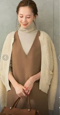 サイズ36 アーバンリサーチROSSO ジャンパースカート　ベージュ ワンピース