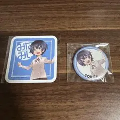 みなみけ くじメイト 南冬馬 缶バッジ＆ステッカー