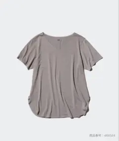 UNIQLO VネックTシャツ グレーのサムネイル