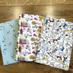 ３点　ハギレセット　 スヌーピー 生地　使用箇所有