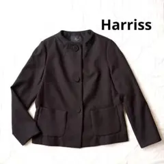 Harriss　ハリス　ツイードジャケット　日本製　セレモニー　モックネック　黒