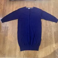 LANVIN en Bleu ネイビー パープルニットワンピース 38