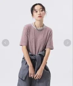 【別注】Health Knit / ボーダー フライス 5分袖 Tシャツのサムネイル