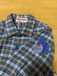 ミキハウス　ネルシャツ　レトロ　80センチ