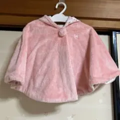 ウサギ耳付きフリースポンチョ