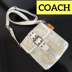 COACH bagコーチショルダー　シグネチャー キャンバス×レザー ショルダー
