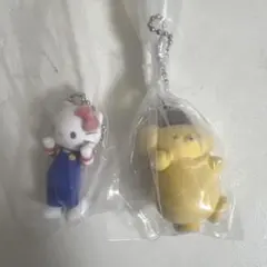 サンリオ　ミニチュアチャーム　ライブキャラクター　ハローキティ ポムポムプリン