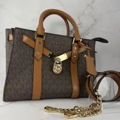 【美品】 マイケルコース レザー ショルダーバッグ 2way ハミルトン