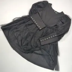 未使用タグ付　パメオポーズ 23AW レオパードジャガードドレス ワンピース 黒 新品タグ付✨パメオポーズ 23AW レオパードジャガードドレス