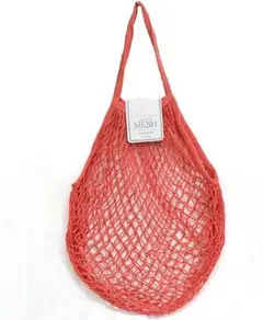 コットンメッシュバッグ コーラル バック エコバッグ お買い物 バッグ 旅行