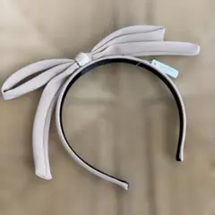 【新品未使用】ALEXANDRE DE PARIS ベージュ リボンカチューシャ