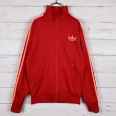adidas トラックジャケット ファイヤーバード トレフォイル刺繍 S 赤