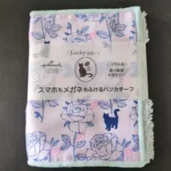 Hallmark スマホもメガネもふけるハンカチーフ バラ＆猫のサムネイル