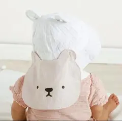 クマ耳　フェイス日よけ付き　ハットベビー48cmSLAP SLIP BABY